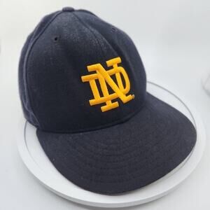Vintage Notre Dame New Era Major League Pro Model Fitted 7 1/8 Hat Wool USA